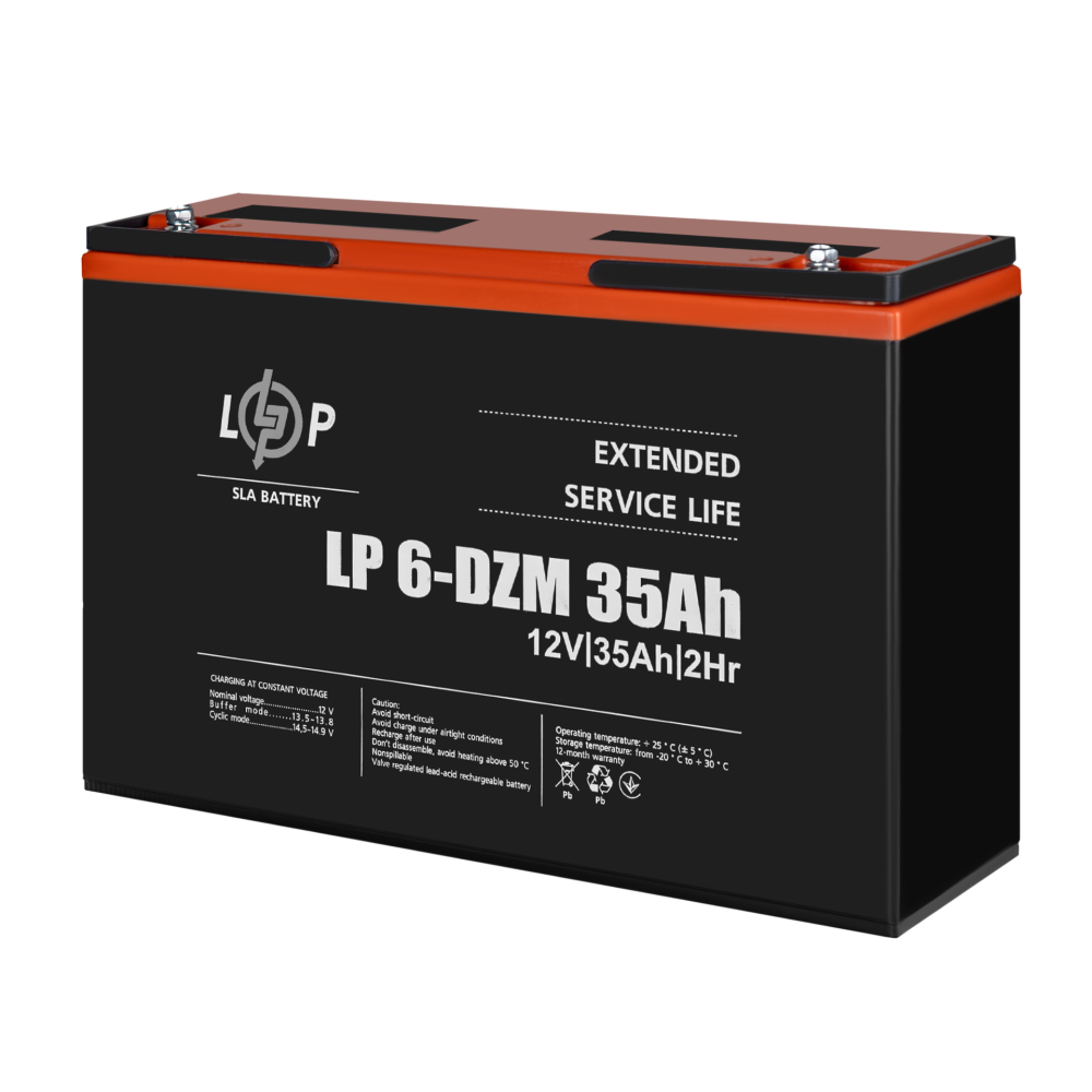 Акумулятор LogicPower LP 6-DZM-35 Ah AGM тяговий свинцево-кислотний AGM