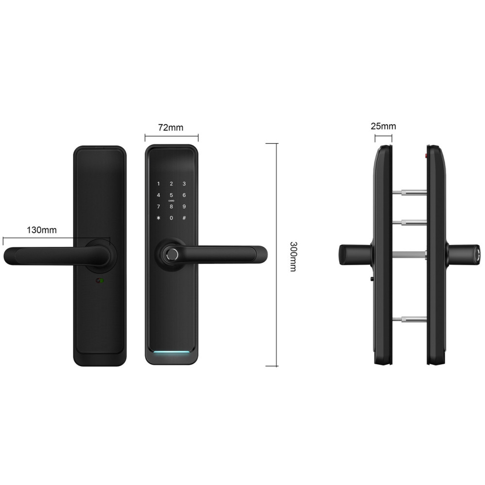 Биометрический умный замок PES Husky Wi-Fi Black