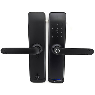 Біометричний замок з WC фіксатором PES Husky Wi-Fi чорний