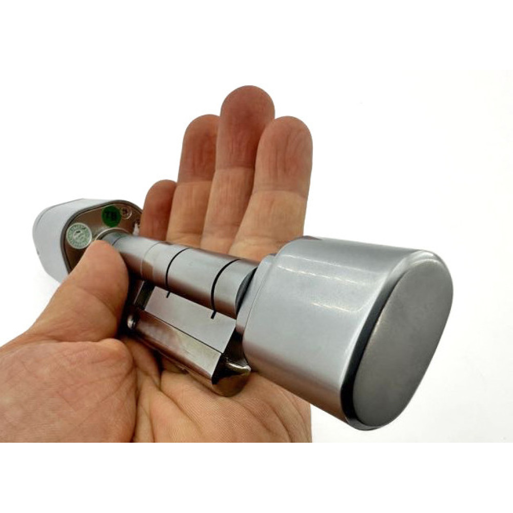 Кодовый смарт-цилиндр для замка PES Cylinder Silver 55х50Т