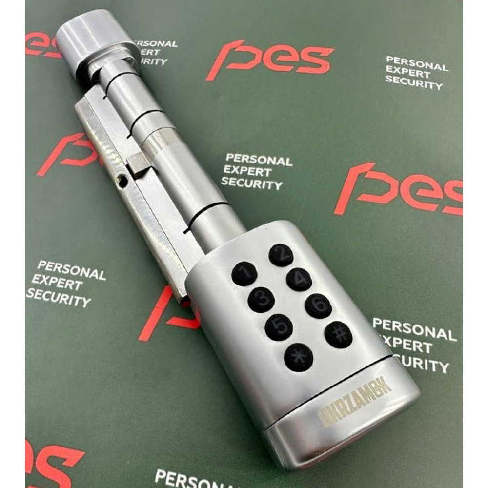 Кодовый смарт-цилиндр для замка PES Cylinder Silver 55х50Т