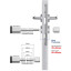 Кодовый смарт-цилиндр для замка PES Cylinder Silver 55х50Т