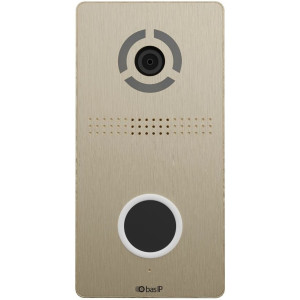 Вызывная IP-видеопанель Bas-IP AV-05SD gold с бесконтактной кнопкой вызова