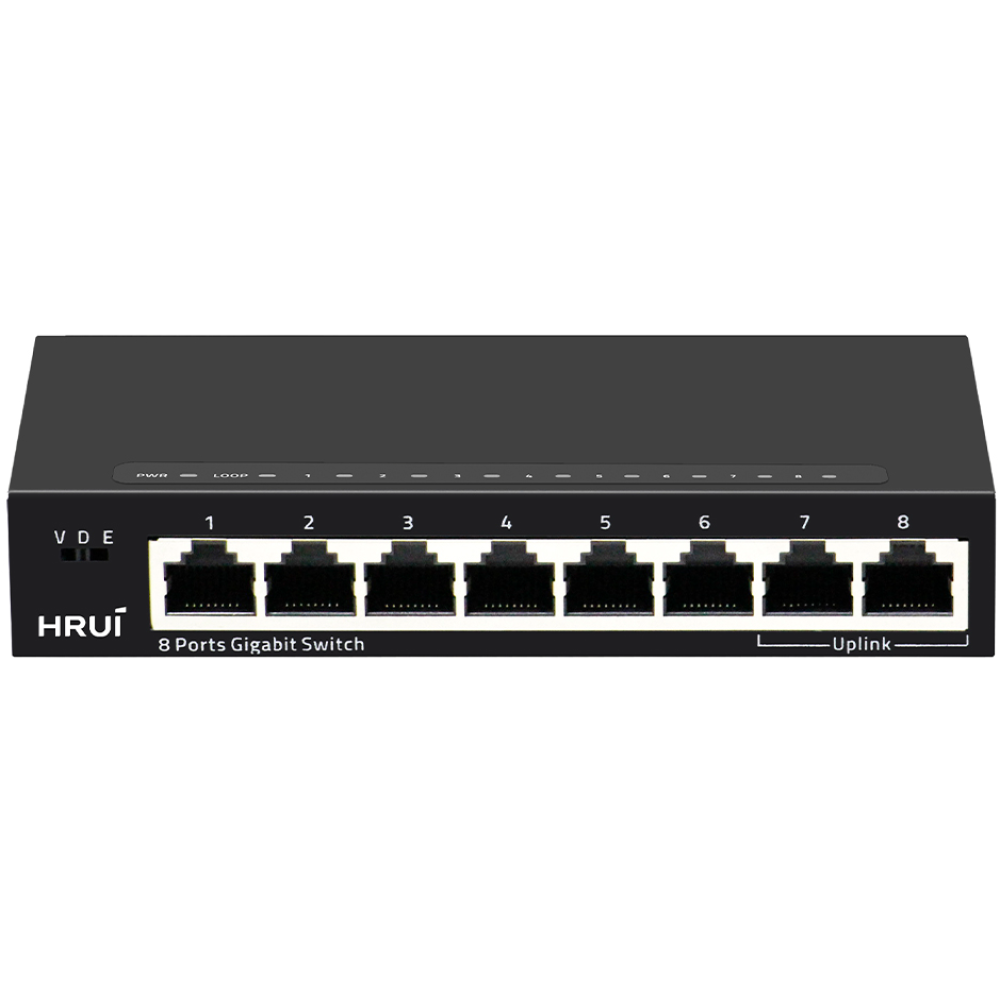 8-портовый коммутатор HongRui HR-SWG1080 неуправляемый
