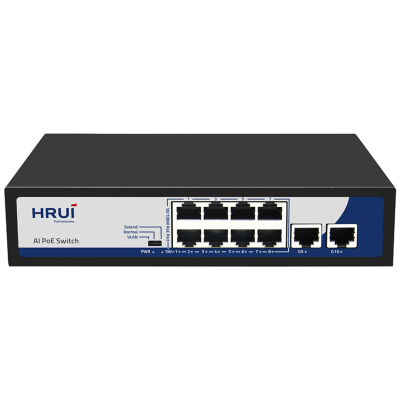 10-портовий PoE-комутатор HongRui HR900-AF-82GN некерований