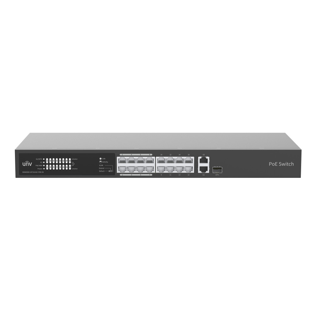 16-портовый коммутатор Uniview NSW2020-16T1GT1GC-POE-IN
