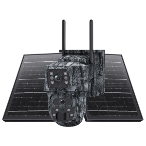 3 Мп подвійна IP-відеокамера Tecsar SCM-2L6M-F-AOV-G-C (2 × 3 Мп) з сонячною панеллю та акумулятором