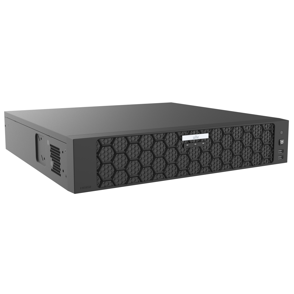 64-канальний NVR відеореєстратор Uniview NVR508-64E-IQ Black
