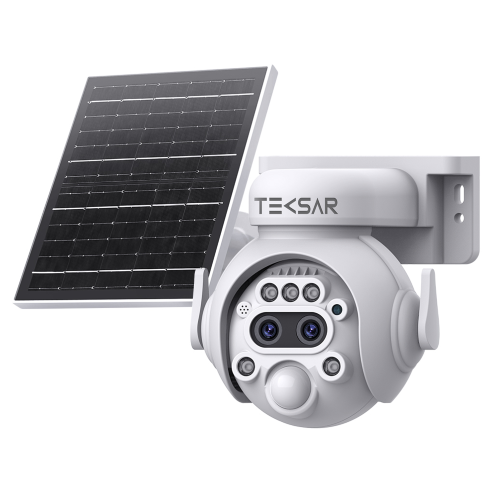 3 Мп подвійна IP-відеокамера Tecsar SCM-2L6M-12X-W-W (2 × 3 Мп) з сонячною панеллю та акумулятором