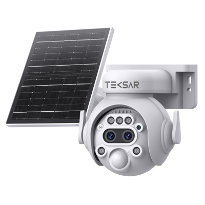 3 Мп подвійна IP-відеокамера Tecsar SCM-2L6M-12X-W-W (2 × 3 Мп) з сонячною панеллю та акумулятором