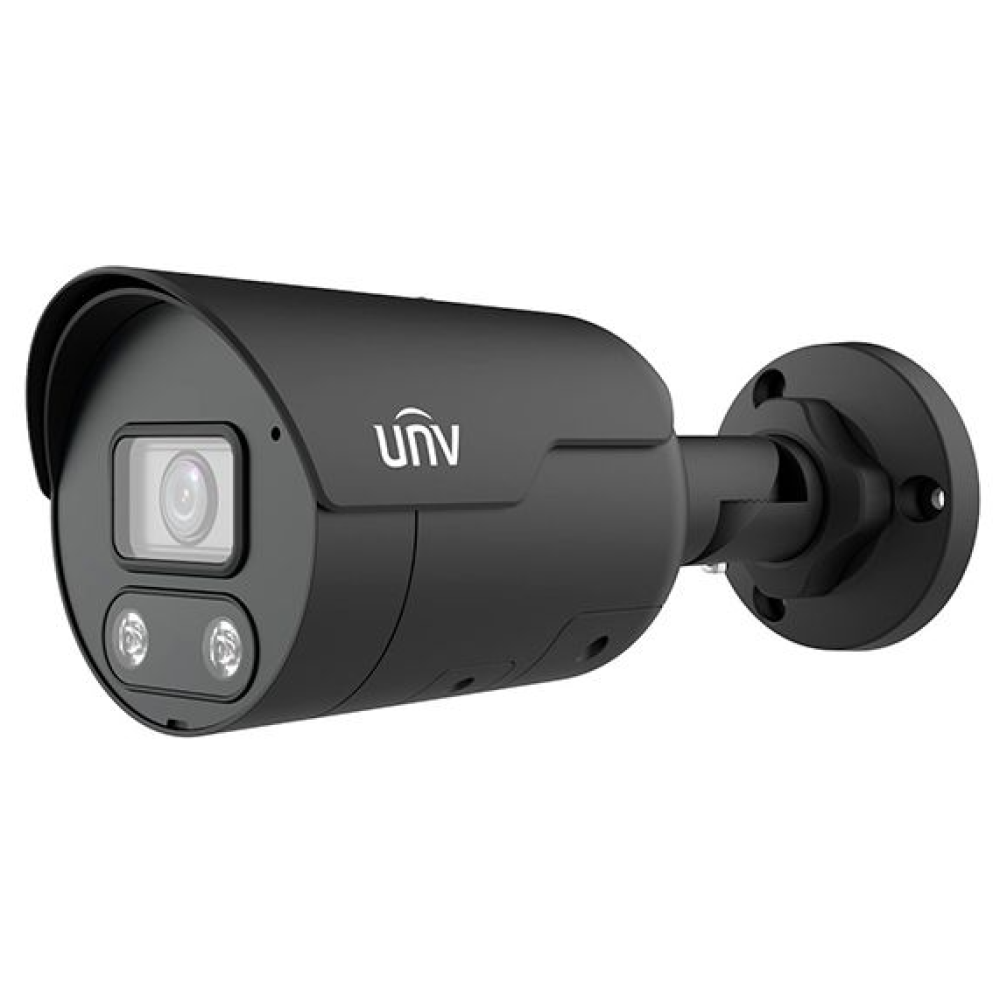 8 Мп IP-відеокамера вулична Uniview IPC2128SB-ADF28KMC-I0 Black з PoE