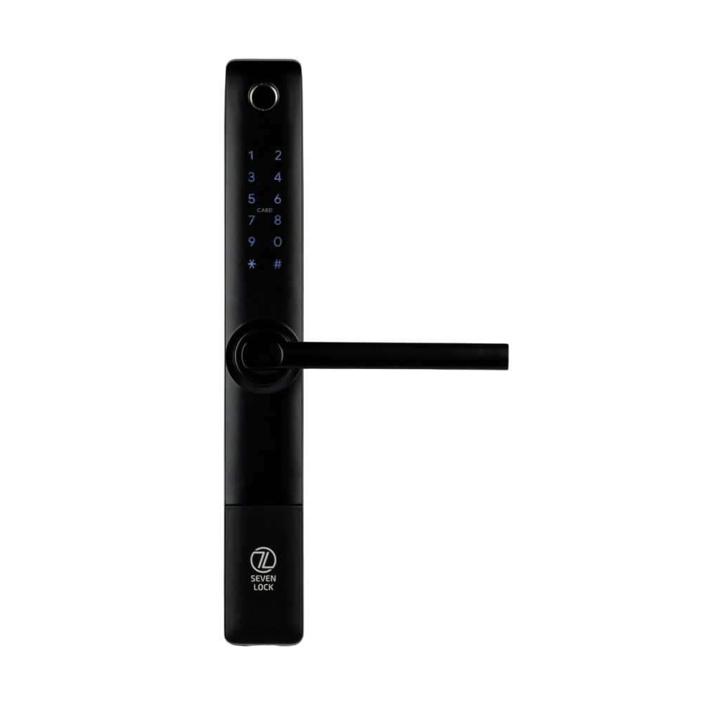 Розумний дверний біометричний замок SEVEN LOCK SL-7762BF black (без врізної частини)