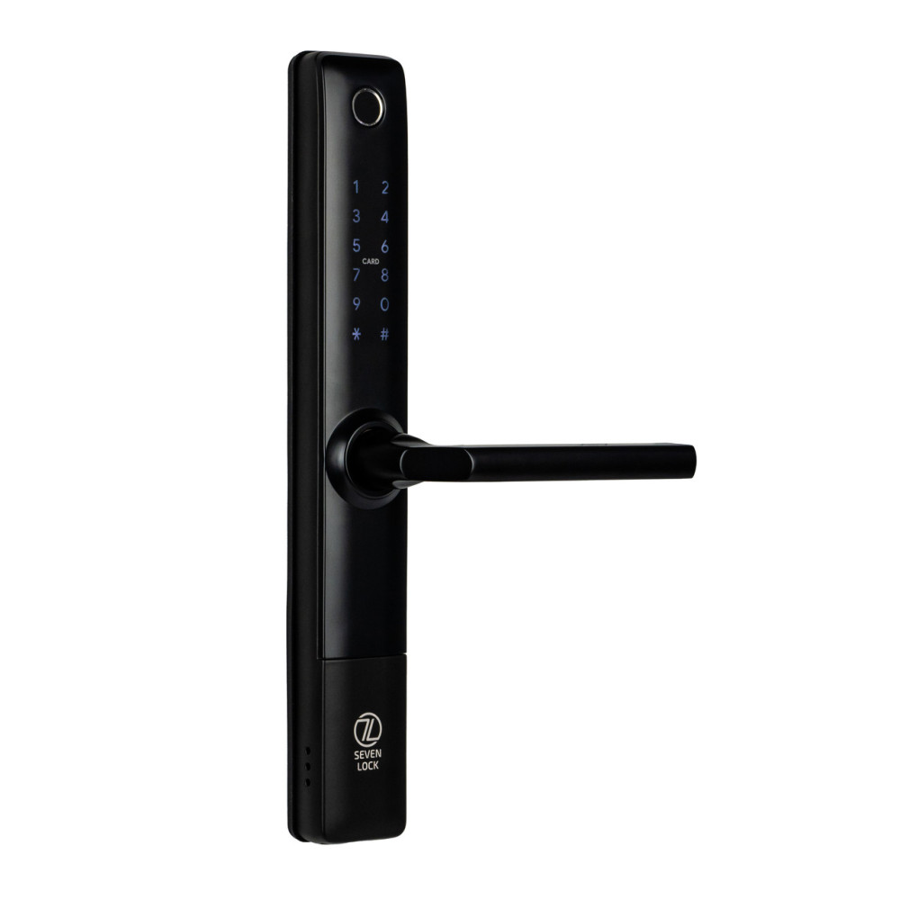 Розумний дверний біометричний замок SEVEN LOCK SL-7762BF black (без врізної частини)
