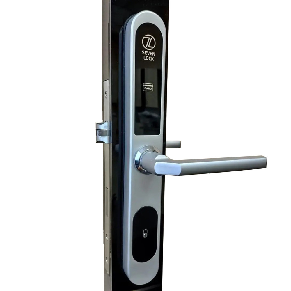 Електронний RFID замок для готелів та хостелів SEVEN LOCK SL-7737S silver Temic