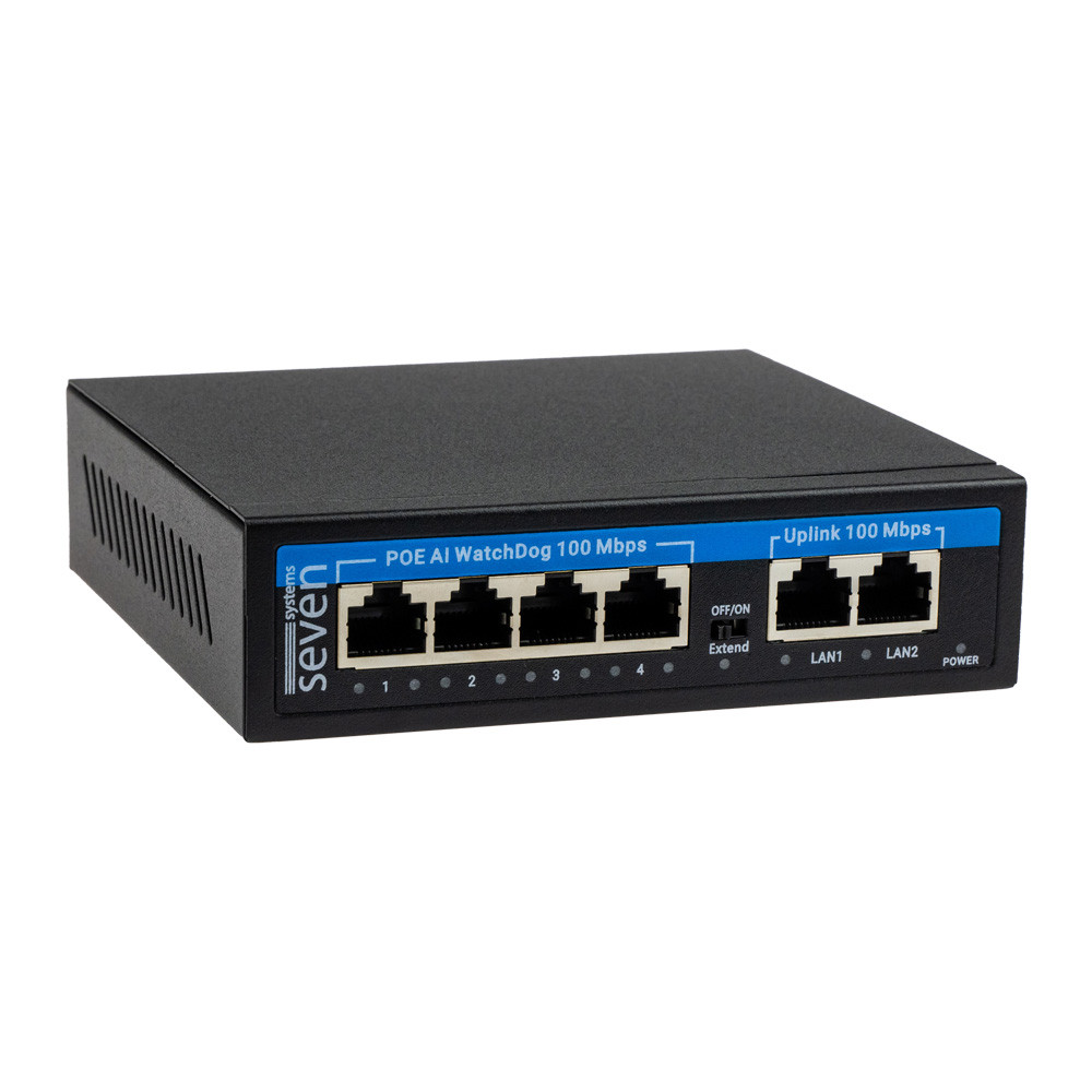 4-портовый коммутатор SEVEN P-7324 PoE (switch)