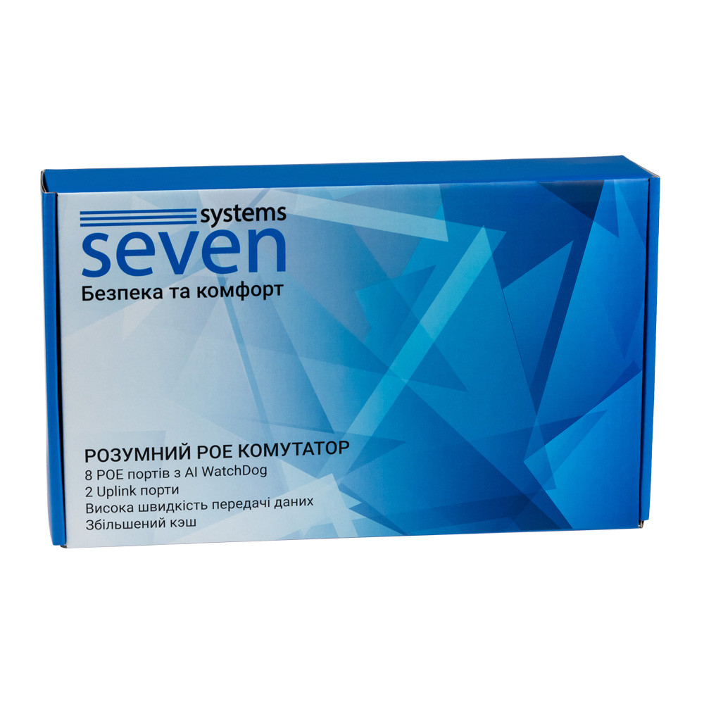 8-портовый коммутатор SEVEN P-7328FG-2SFP гигабитный PoE (switch)