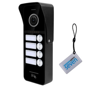 Виклична відеопанель SEVEN CP-7504/4 RFID black з вбудованим зчитувачем карток