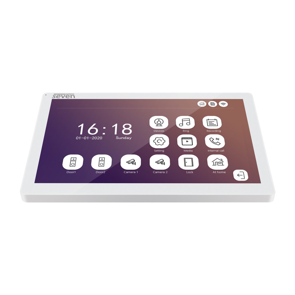 Комплект Wi-Fi домофона SEVEN DP-7517/02Kit white со считывателем карт