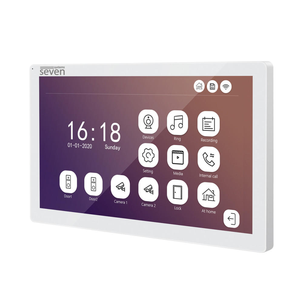 Комплект Wi-Fi домофона SEVEN DP-7517/02Kit white со считывателем карт