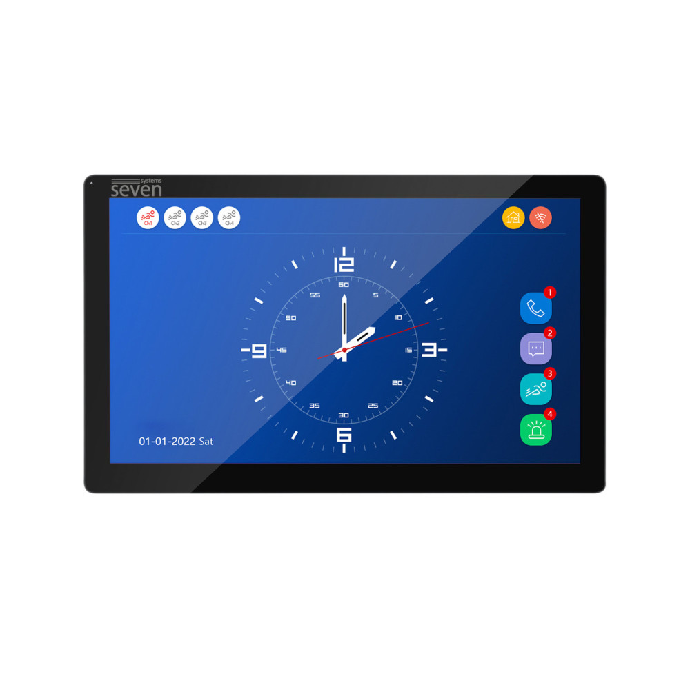 Комплект Wi-Fi домофону SEVEN DP-7517/02Kit black зі зчитувачем карт 