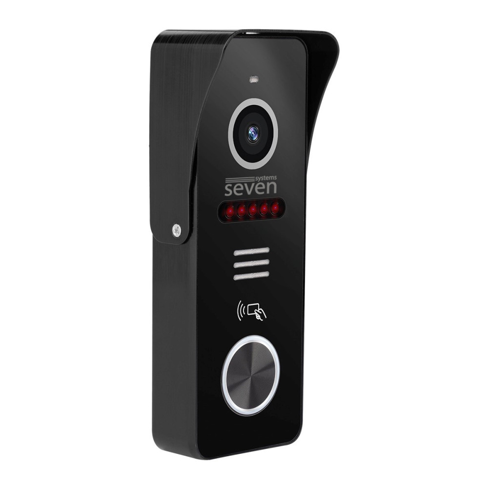 Комплект Wi-Fi домофону SEVEN DP-7517/02Kit black зі зчитувачем карт 