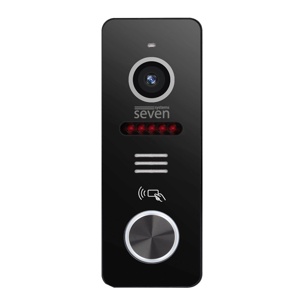 Виклична відеопанель SEVEN CP-7502F RFID black з вбудованим зчитувачем карток EM-Marin 
