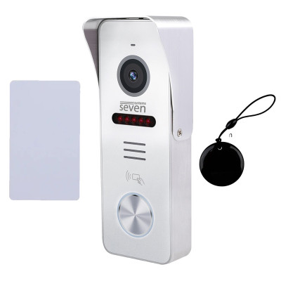 Вызывная видеопанель SEVEN CP-7502F RFID white со встроенным считывателем карт EM-Marin