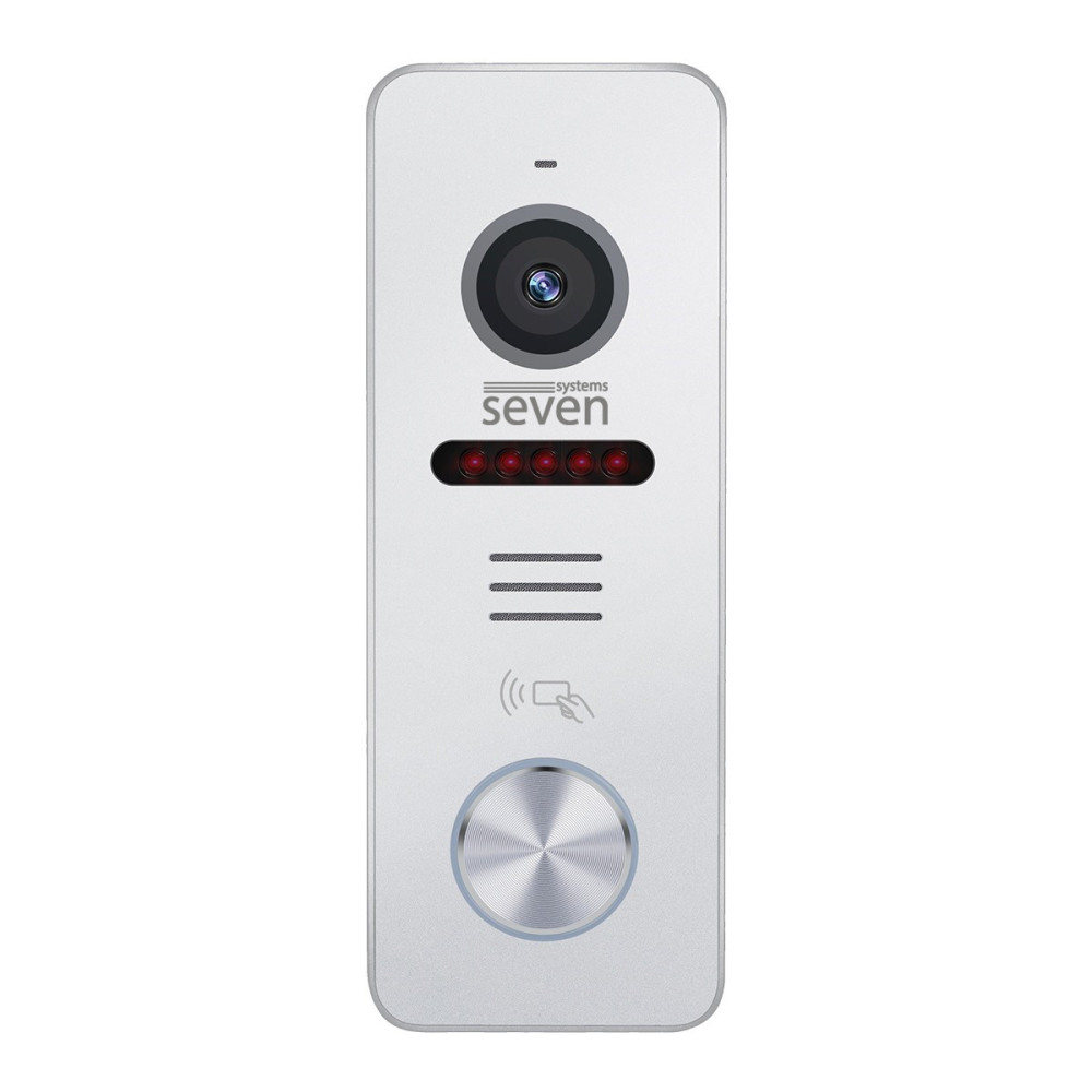 Виклична відеопанель SEVEN CP-7503F RFID white з вбудованим зчитувачем карток MIFARE 