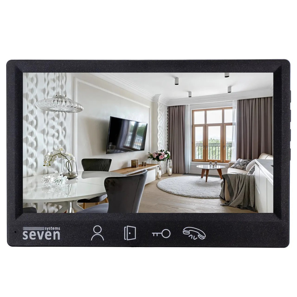 Комплект домофона SEVEN DP-7571/02Kit black со считывателем карт