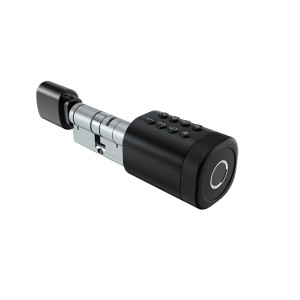 Розумний дверний біометричний замок (циліндр) SEVEN LOCK SL-7774BF black (35-90мм)
