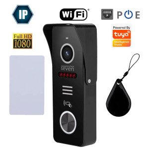 Виклична Wi-Fi IP-панель SEVEN CP-7500FHD-Wi-Fi black з вбудованим зчитувачем карт MIFARE 