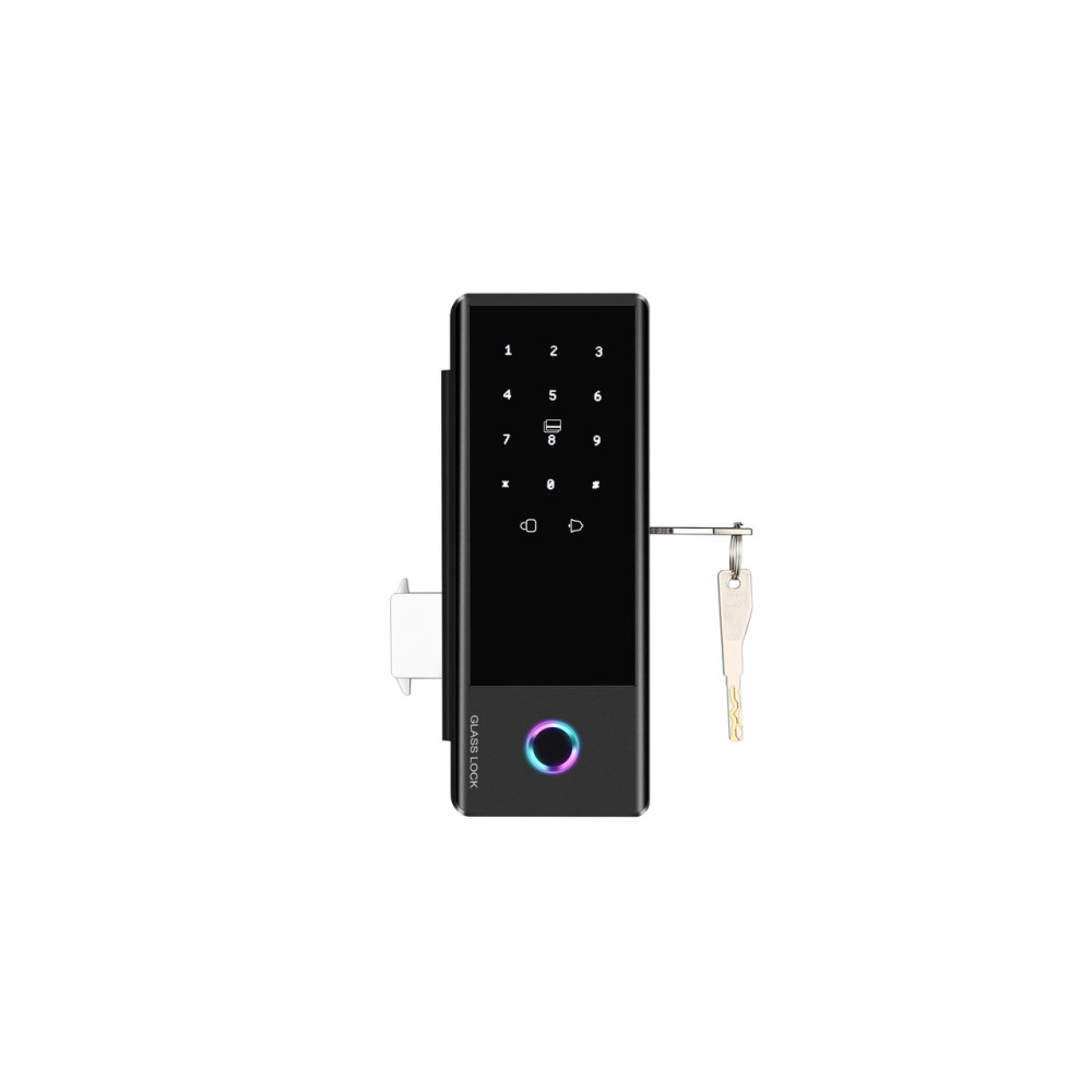 Розумний біометричний замок для скляних дверей SEVEN LOCK SL-7776BF black