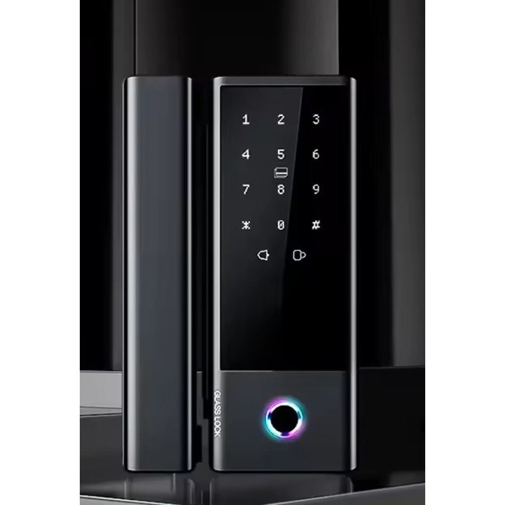 Розумний біометричний замок для скляних дверей SEVEN LOCK SL-7776BF black