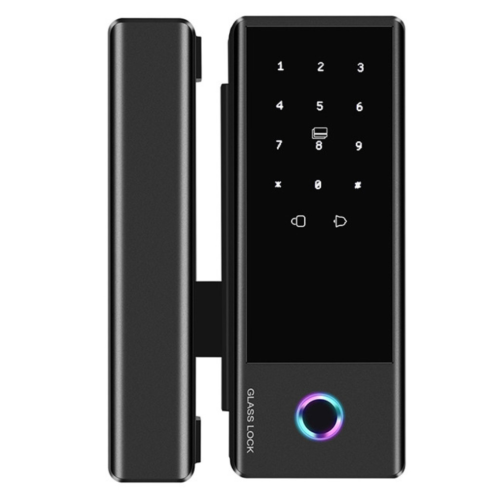 Розумний біометричний замок для скляних дверей SEVEN LOCK SL-7776BF black