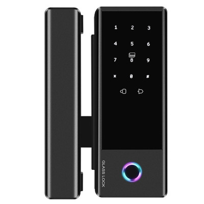 Розумний біометричний замок для скляних дверей SEVEN LOCK SL-7776BF black