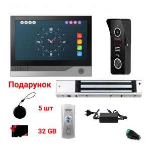 Комплект Wi-Fi домофону 7 дюймів SEVEN KD-7839d з магнітним замком 280 кг 