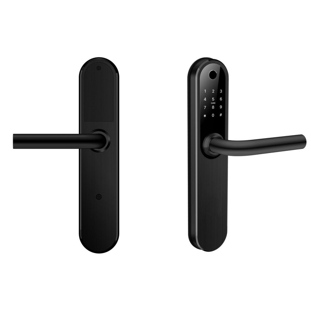 Розумний дверний біометричний замок SEVEN LOCK SL-7768BF (85мм) black (без врізної частини)