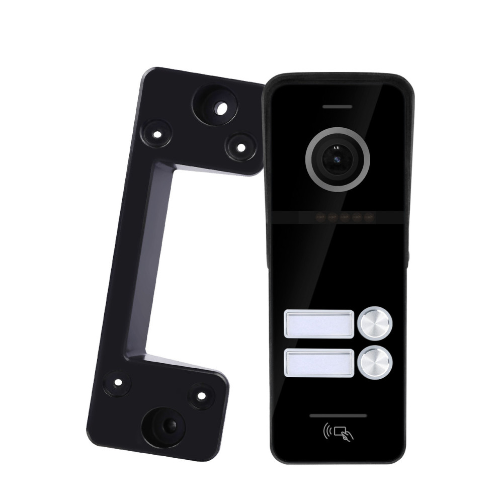 Вызывная видеопанель SEVEN CP-7504/2 RFID black со встроенным считывателем карт