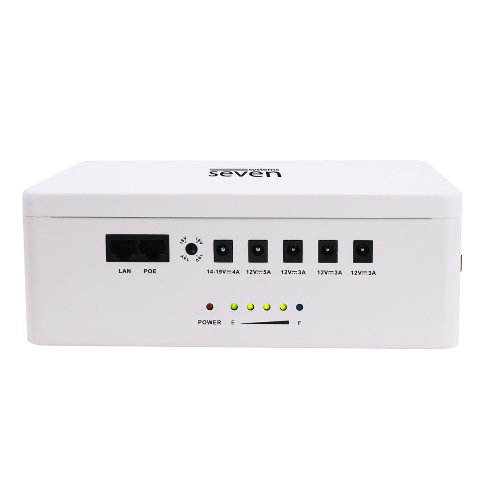 ДБЖ SEVEN UPS-7960 white 60W LiFePO4 з регулюванням вихідної напруги, для роутера