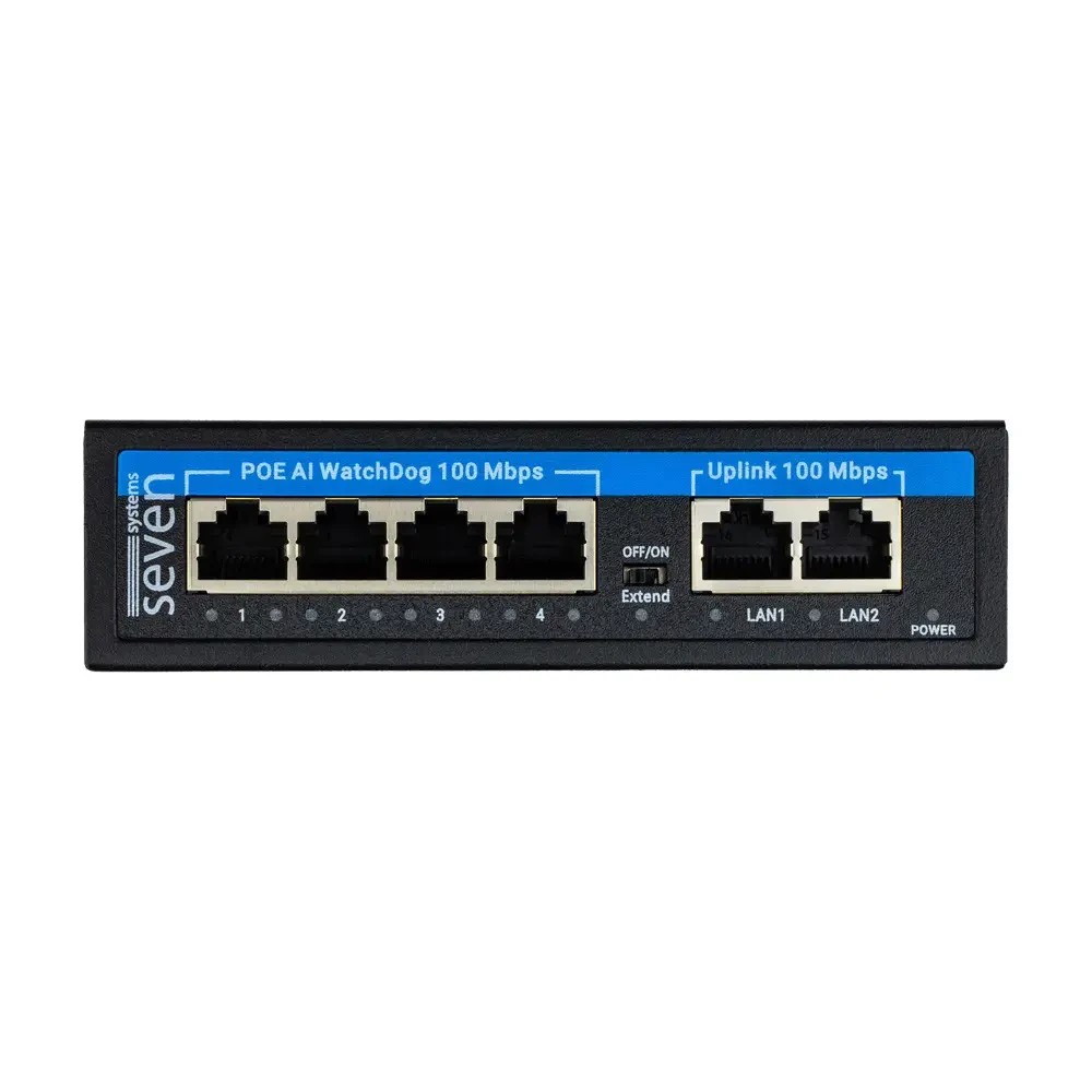 ИБП для системы видеонаблюдения Seven 6024W с PoE-коммутатором (белый)