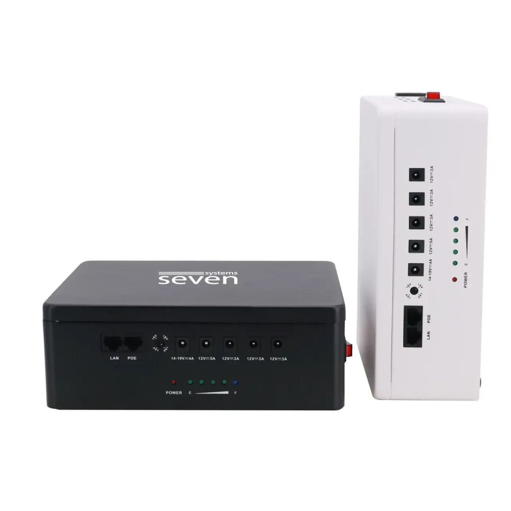 ИБП для системы видеонаблюдения Seven 6024W с PoE-коммутатором (белый)