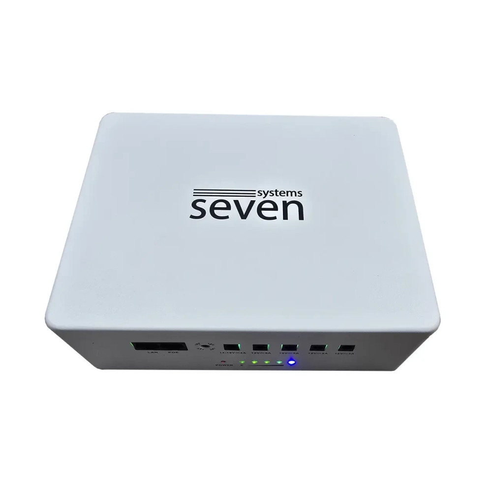 ИБП для системы видеонаблюдения Seven 6024W с PoE-коммутатором (белый)