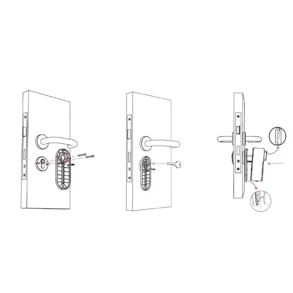 Умный дверной электромоторный замок SEVEN LOCK SL-7772BM
