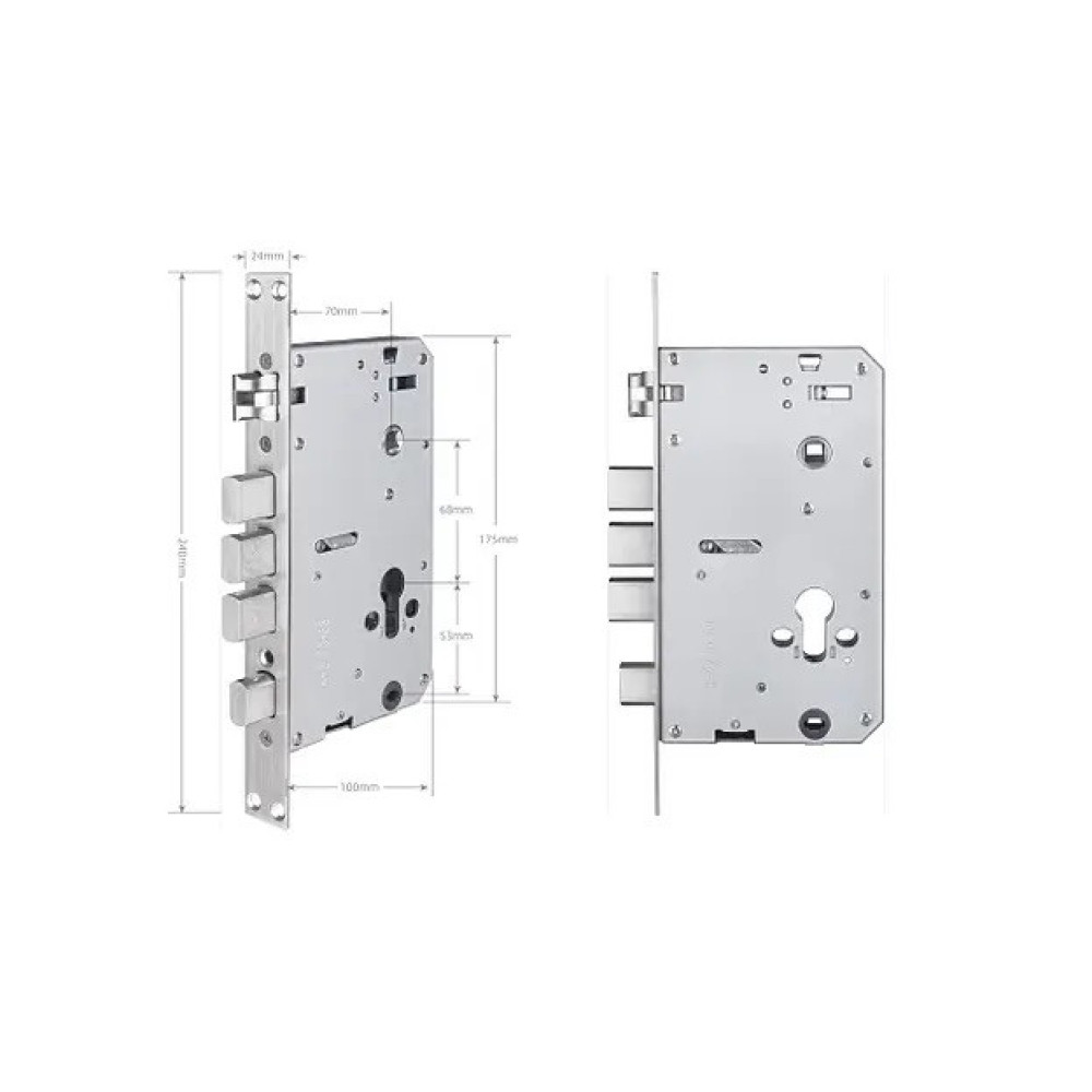 Біометричний Smart-замок SEVEN LOCK SL-7767BFW-T black (врізна частина 7068)