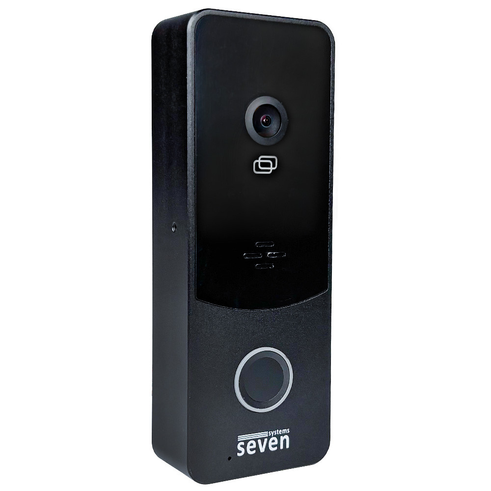 Вызывная панель домофона SEVEN CP-7508 FHD black со встроенным контроллером