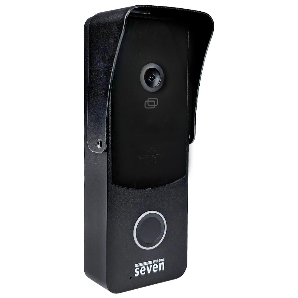 Вызывная панель домофона SEVEN CP-7508 FHD black со встроенным контроллером