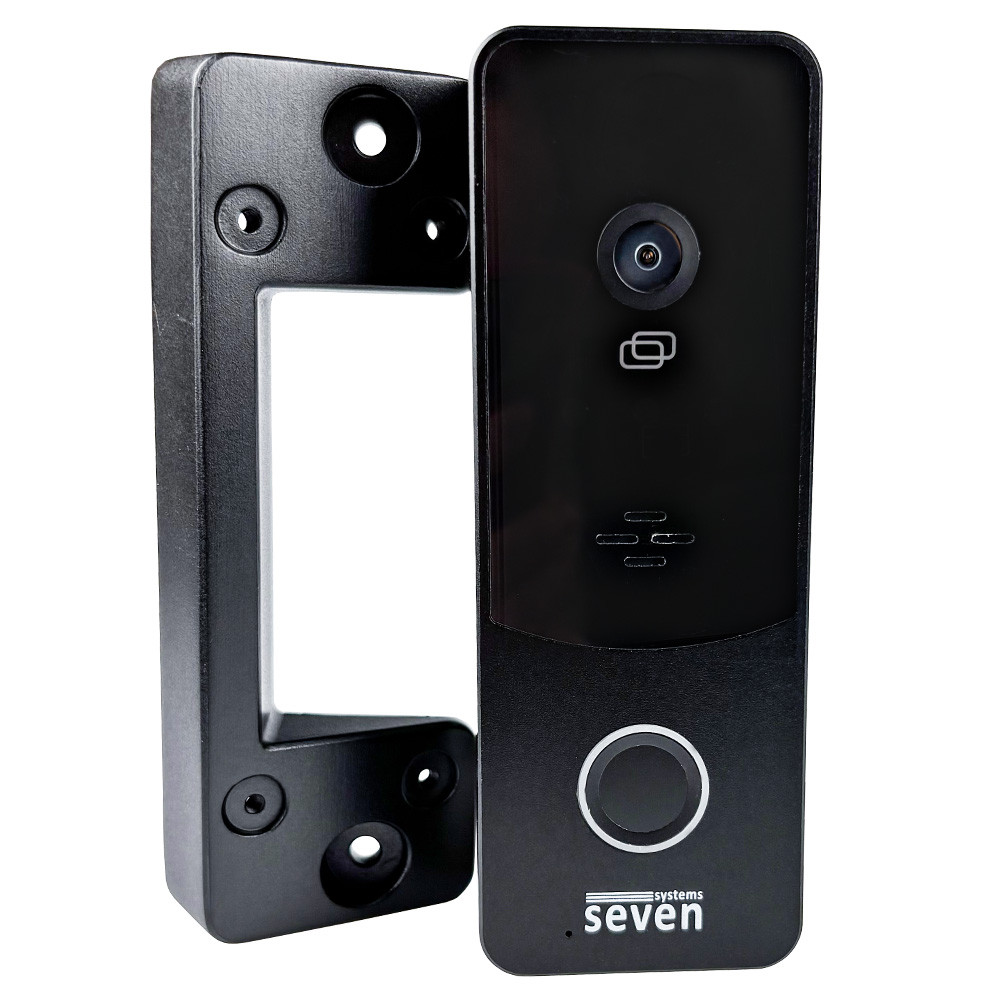 Вызывная панель домофона SEVEN CP-7508 FHD black со встроенным контроллером