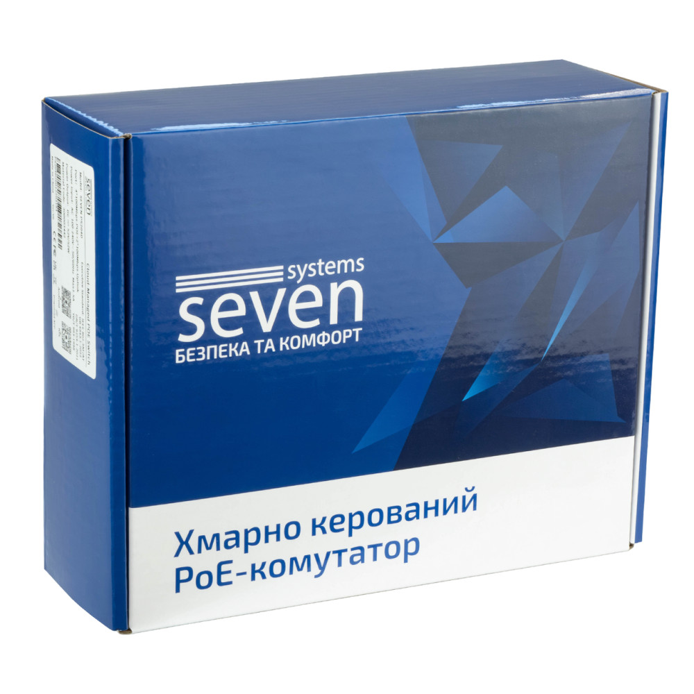 6-портовий PoE-комутатор SEVEN PS204D-12V (Cloud POE: 4, UP: 2), хмарно керований