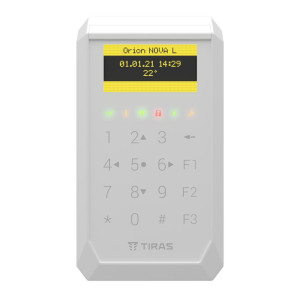 Кодовая клавиатура Tiras K-PAD OLED+ white для управления охранной системой Orion NOVA II