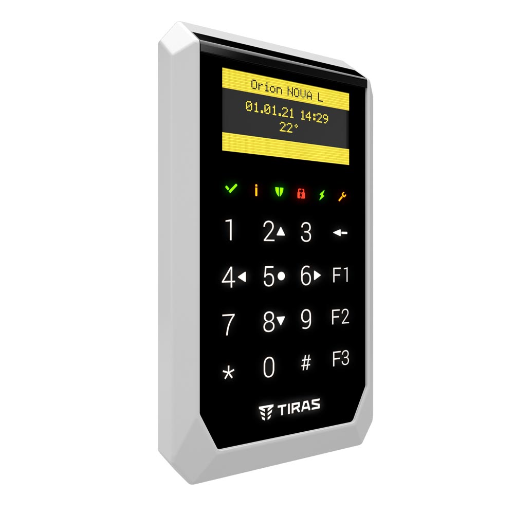 Кодова клавіатура Tiras K-PAD OLED black для управління охоронною системою Orion NOVA II 